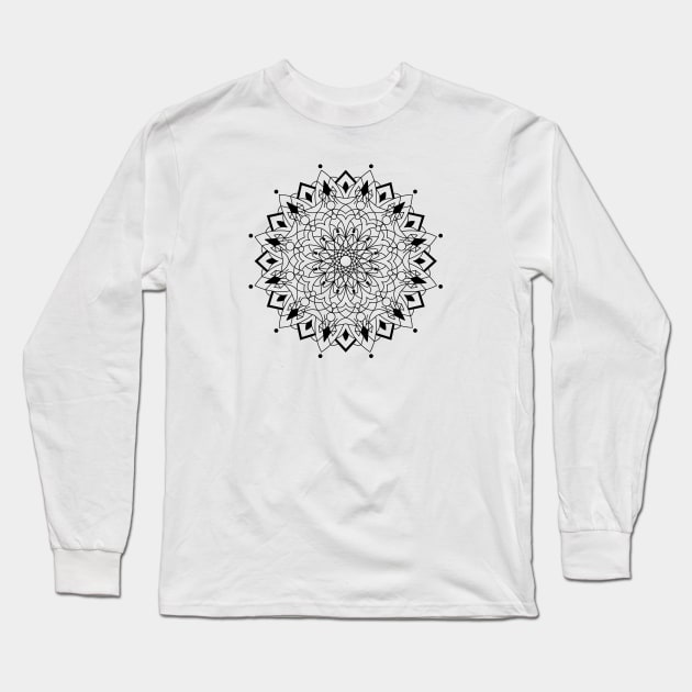 Mandala Flower Long Sleeve T-Shirt by CelestialStudio